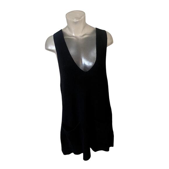 FP BEACH Free People Nikki Sweater Knit Dress Patch Pockets Black Size XS - Picture 12 of 14